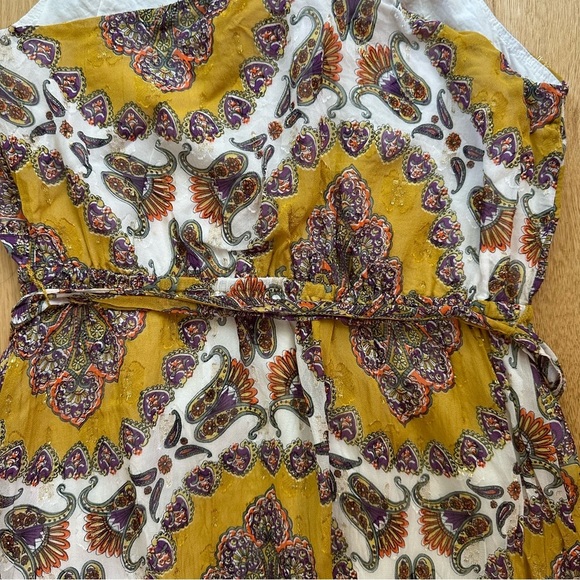 Anthropologie Akemi + Kin Medallion Maxi Dress yellow gold - S - Picture 12 of 15